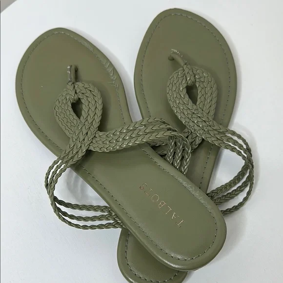 Talbots Green Braided Thong Sandals - Picture 4 of 6